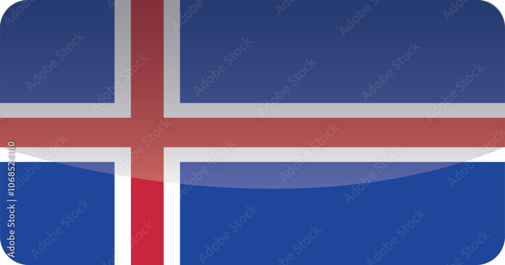 National flag of Iceland.Vector illustration National flag of Iceland.Vector illustration