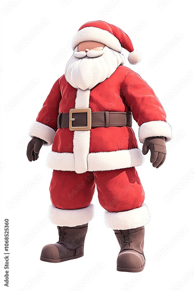 A Santa suit for toddlers, complete with belt and boots, , soft plush texture, bright red color, white background for removing background A Santa suit for toddlers, complete with belt and boots, , soft plush texture, bright red color, white background for removing background