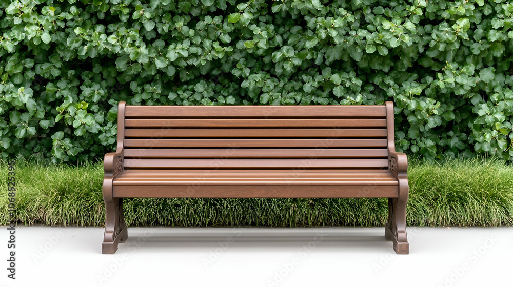 An antique bench in a French public park An antique bench in a French public park