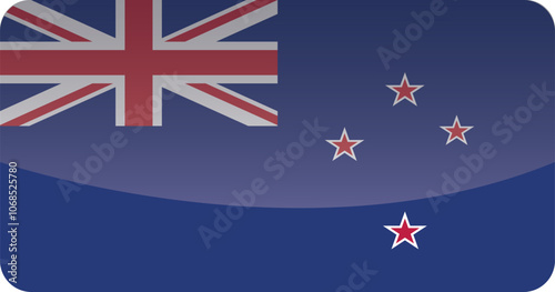 National flag of New Zealand.Vector illustration