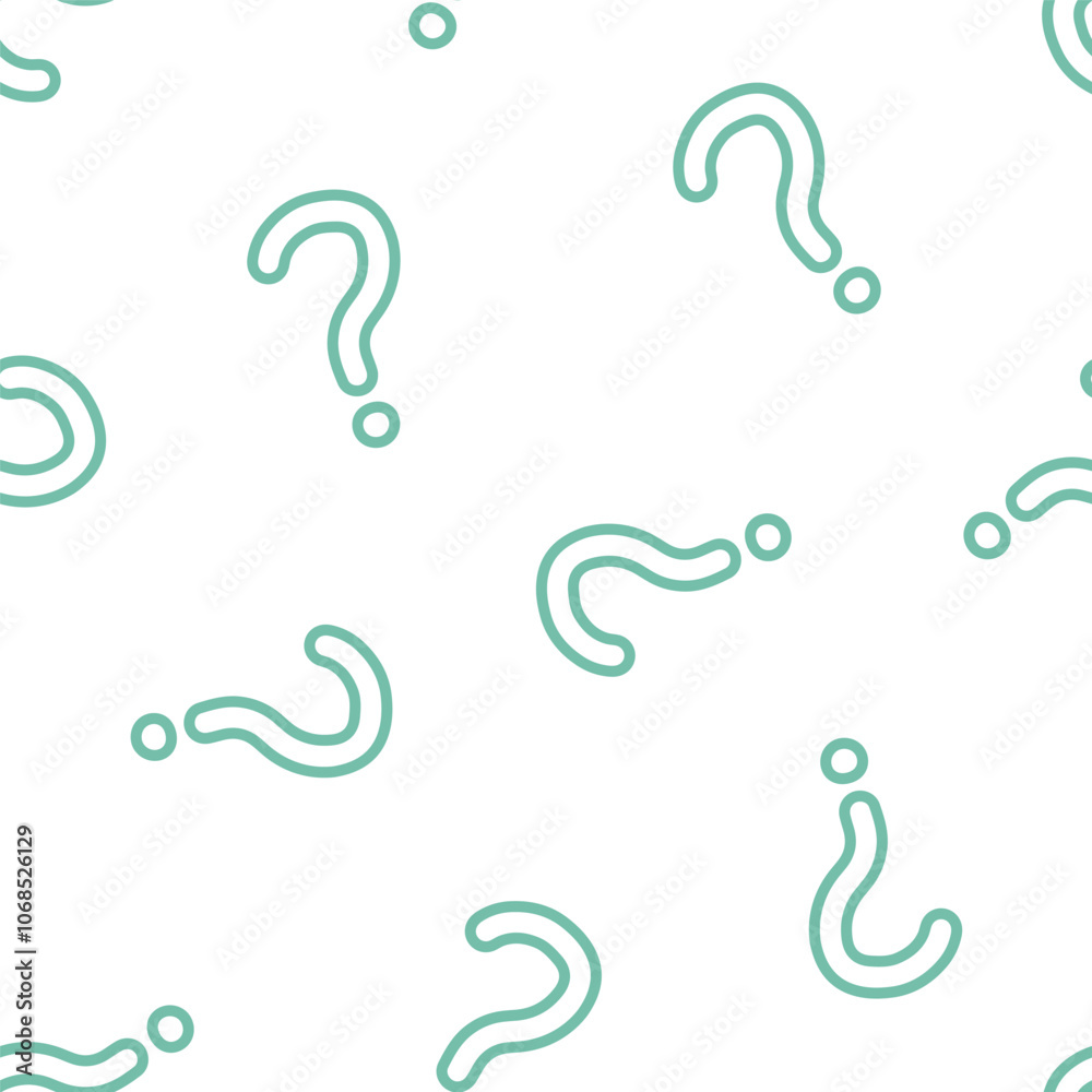Seamless pattern with blue question mark symbols Seamless pattern with blue question mark symbols