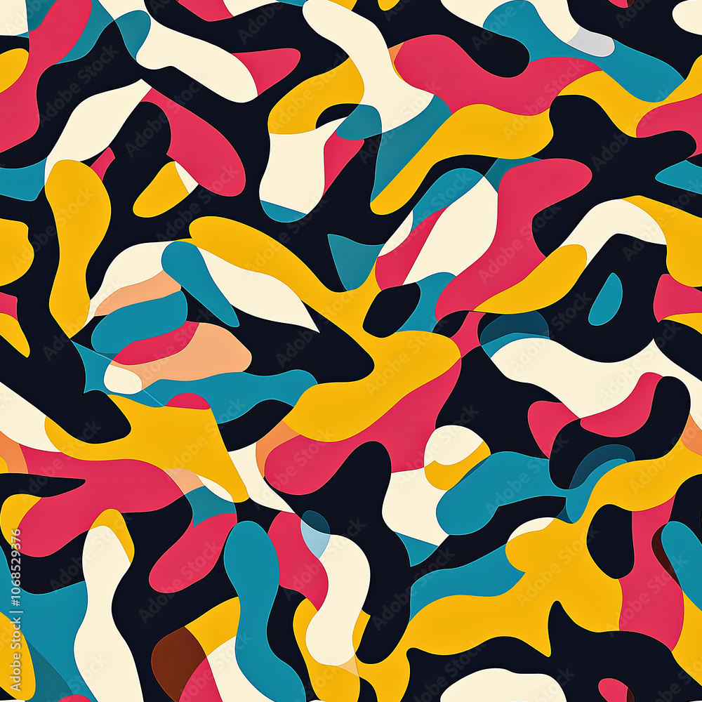 Seamless Retro Pattern, Abstract Vivid Vector Graphic In Retro Vintage Style For Apparel. Flyer, Poster, Banner Element, Wallpaper Element Seamless Retro Pattern, Abstract Vivid Vector Graphic In Retro Vintage Style For Apparel. Flyer, Poster, Banner Element, Wallpaper Element