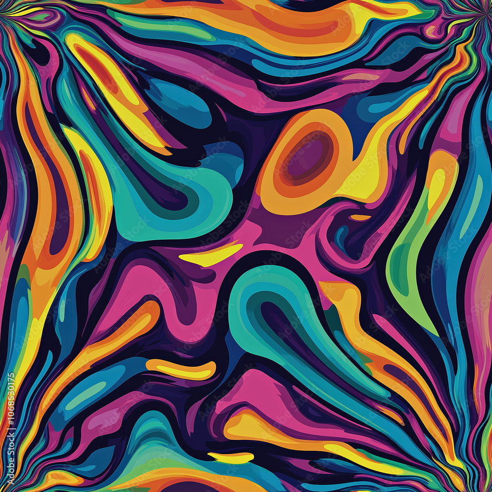 Seamless Retro Pattern, Abstract Vivid Vector Graphic In Retro Vintage Style For Apparel. Flyer, Poster, Banner Element, Wallpaper Element Seamless Retro Pattern, Abstract Vivid Vector Graphic In Retro Vintage Style For Apparel. Flyer, Poster, Banner Element, Wallpaper Element
