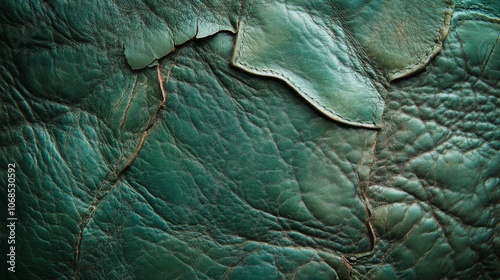 Wallpaper Mural Green Leather Texture Torontodigital.ca