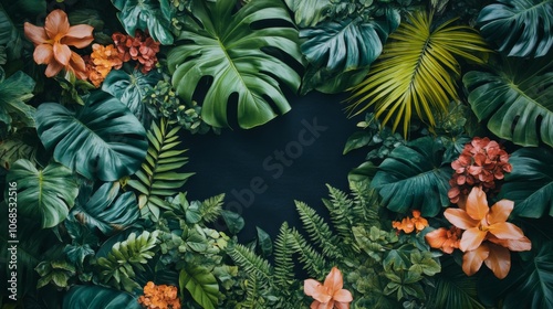 Tropical Foliage Frame