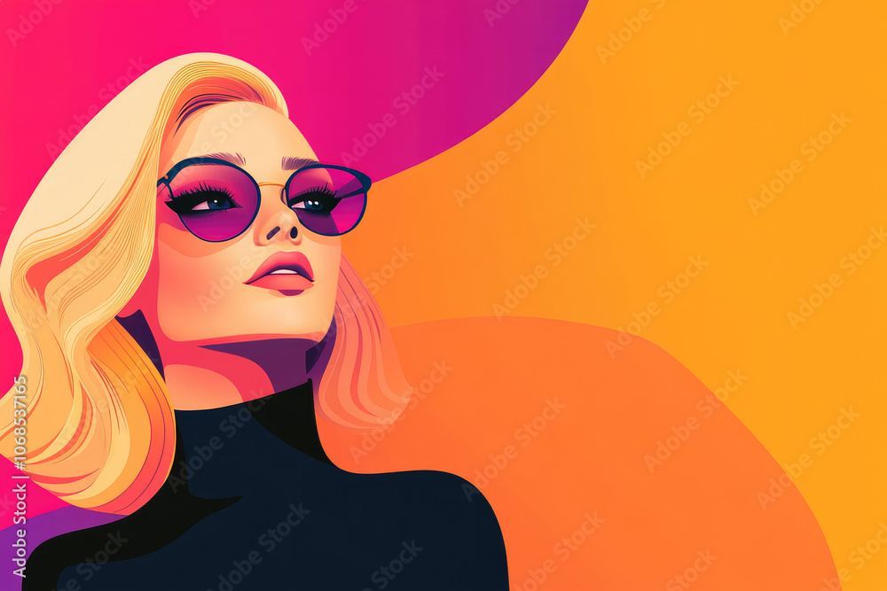Elegant portrait of a stunning blonde woman, set against a soft gradient backdrop, showcasing beauty and grace in a vibrant composition. Elegant portrait of a stunning blonde woman, set against a soft gradient backdrop, showcasing beauty and grace in a vibrant composition.