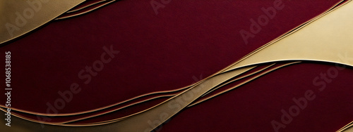 Wallpaper Mural Modern invitation background featuring thin, interwoven lines in rich burgundy and matte gold, creating a luxurious and timeless feel Torontodigital.ca