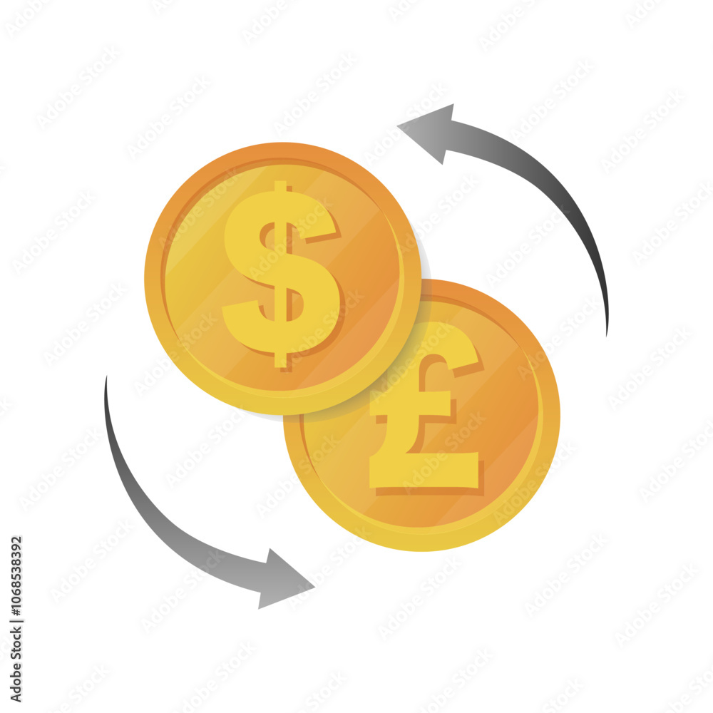 Money exchange icon. Dollar to lira cash exchange. Vector illustration Money exchange icon. Dollar to lira cash exchange. Vector illustration