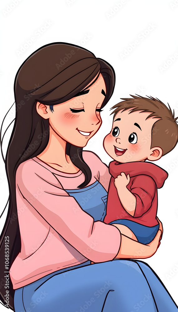 Mother and child white background, love and support isolated with white highlights, png Mother and child white background, love and support isolated with white highlights, png