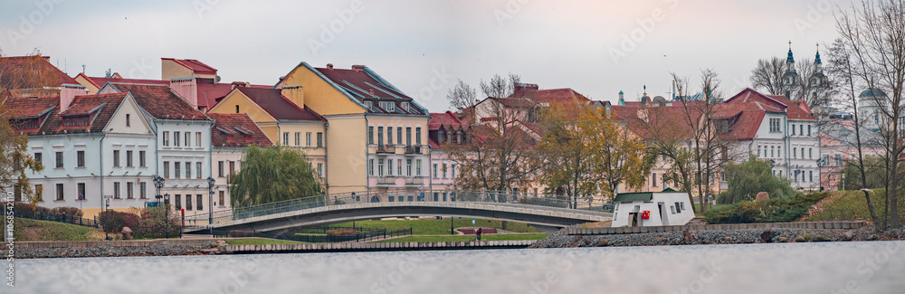 houses in the historical center of Minsk. Belarus houses in the historical center of Minsk. Belarus