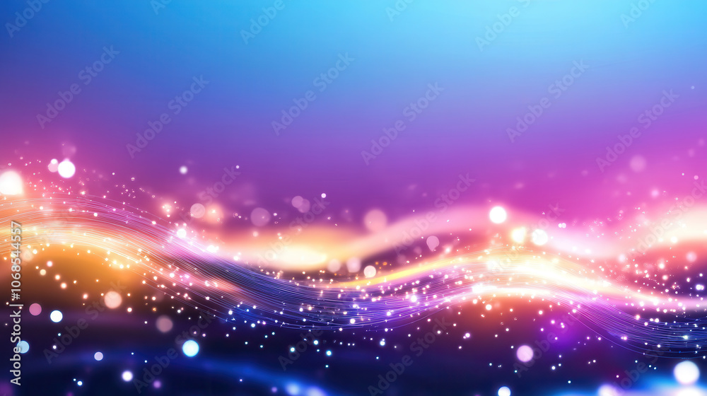 vibrant digital style background with glowing circular patterns and flowing lines creates dynamic and energetic atmosphere. blend of colors adds sense of motion and excitement