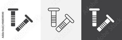 Screws icon set. vector illustration.