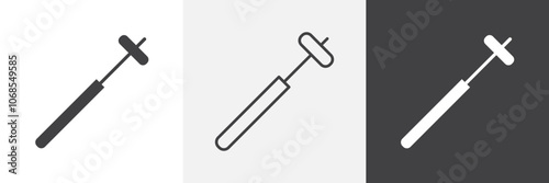 Reflex hammer icon set. vector illustration.