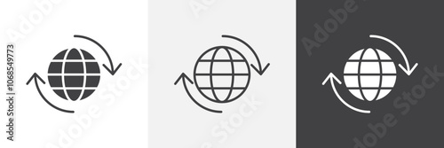 Import export icon set. vector illustration.