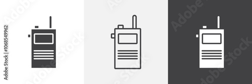 Walkie talkie icon set. vector illustration.