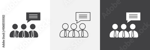 Expert opinion icon set. vector illustration.
