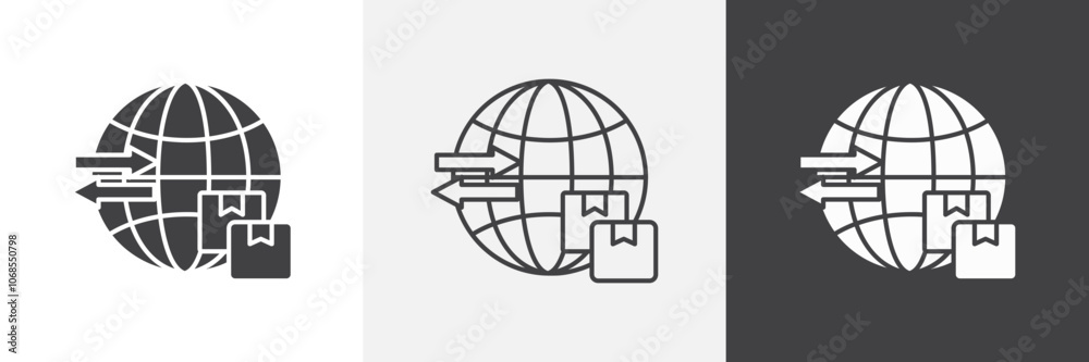 Import and export icon set. vector illustration. Import and export icon set. vector illustration.