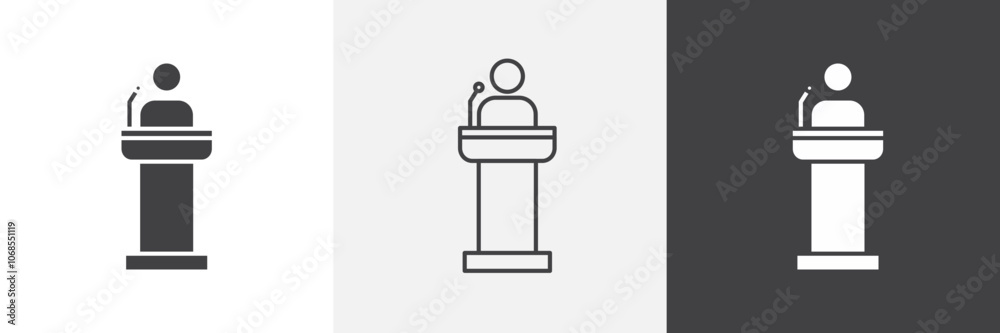 Politician speaker icon set. vector illustration. Politician speaker icon set. vector illustration.