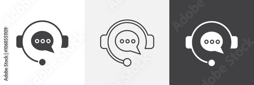 Customer support icon set. vector illustration.