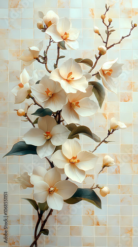 Dendrobium Orchids flowers  Isolated on white background.