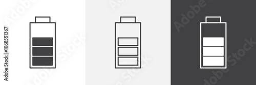 Battery life icon set. vector illustration.