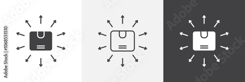 Distribution channel icon set. vector illustration.