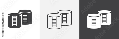 Oil storage icon set. vector illustration.