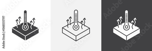 Insulation icon vector set for ui designs