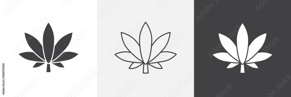 Weed icon set. vector illustration. Weed icon set. vector illustration.