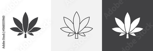 Weed icon set. vector illustration.