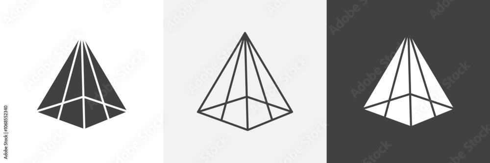 Prism icon set. vector illustration. Prism icon set. vector illustration.