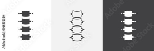 Spinal column icon set. vector illustration.