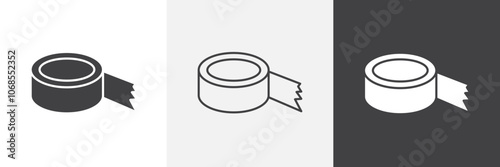 Adhesive tape icon set. vector illustration.