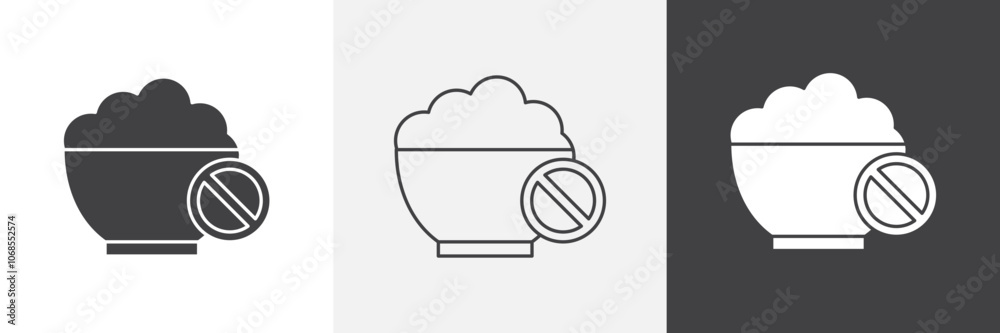 Lack of appetite icon set. vector illustration. Lack of appetite icon set. vector illustration.