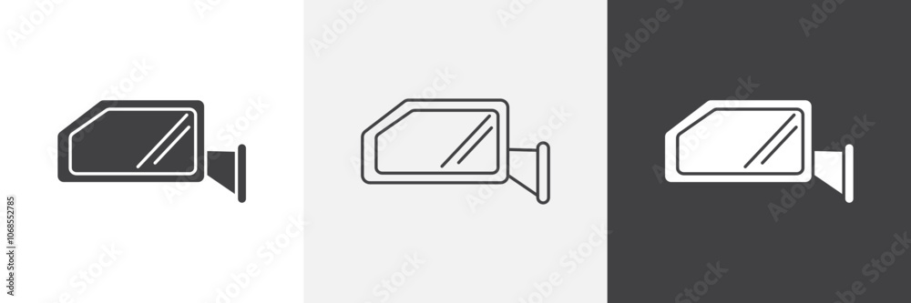 Side mirror icon set. vector illustration. Side mirror icon set. vector illustration.
