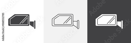 Side mirror icon set. vector illustration.