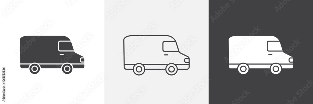 Van icon set. vector illustration. Van icon set. vector illustration.