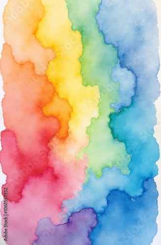 A bright rainbow with soft transitions of colors, creating a feeling of magic. Print, wallpaper, background, screensaver. Vertical picture.