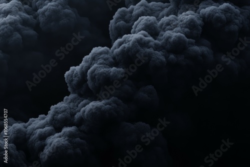 Dark Ominous Clouds Floating in Dramatic Sky photo