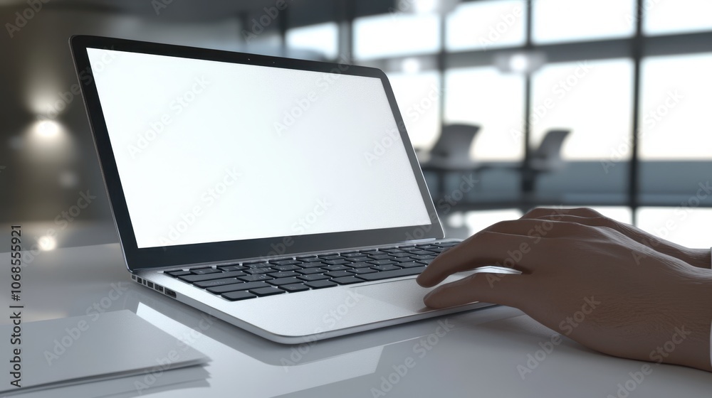 The Laptop on White Table