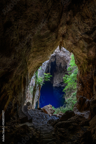 Chirorodziva (the pool of the fallen) at the Chinhoyi, Zimbabwe