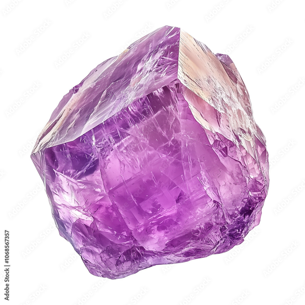 isolated amethyst crystal, natural gemstone isolated amethyst crystal, natural gemstone