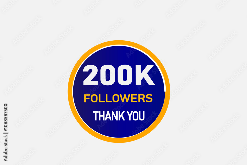 thank you 200k followers vector illustration social media post subscribers or followers animation design banner
thank you 200k followers vector illustration social media post subscribers or followers animation design banner