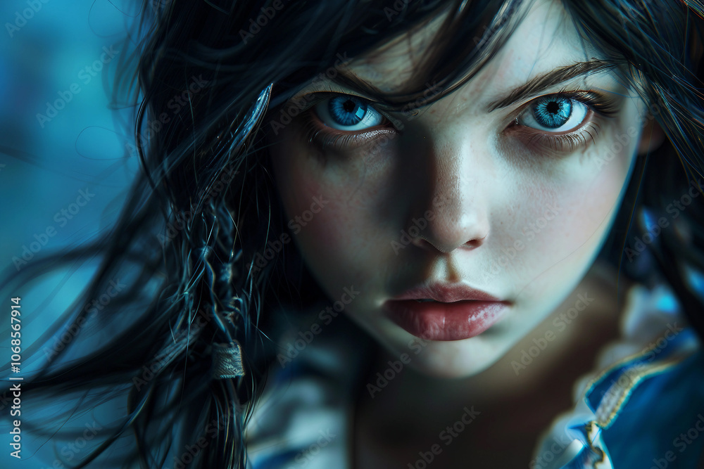 Alice in the magical forest created with generative AI technology Alice in the magical forest created with generative AI technology