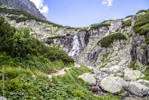 Skok waterfall, High Tatras in Slovakia photo