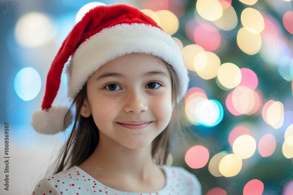 Generative AI photography of cute adorable beautiful child waiting new year in hospital Generative AI photography of cute adorable beautiful child waiting new year in hospital