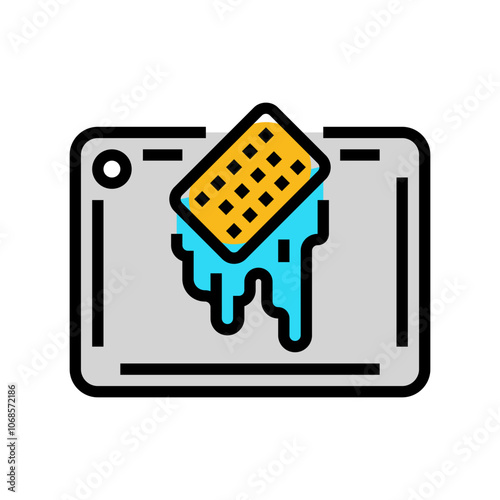 clean cutting board food safety color icon vector. clean cutting board food safety sign. isolated symbol illustration