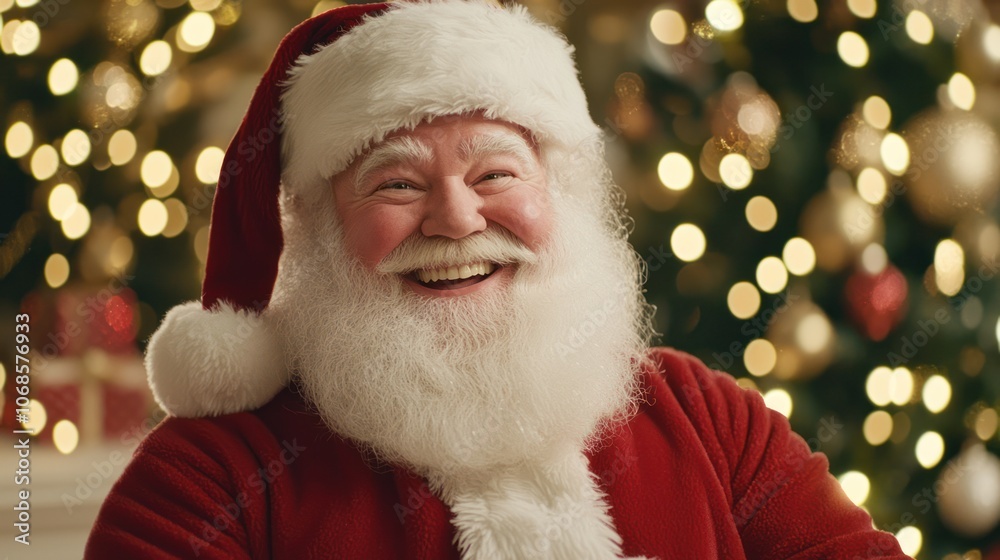 Santa claus smiling joyfully with a blank sign to spread christmas cheer Santa claus smiling joyfully with a blank sign to spread christmas cheer
