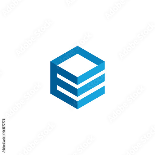 Abstract Hexagon Cube Logo design vector template