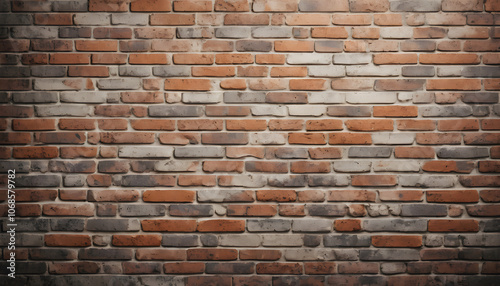 Rustic brick wall background with subtle textures background